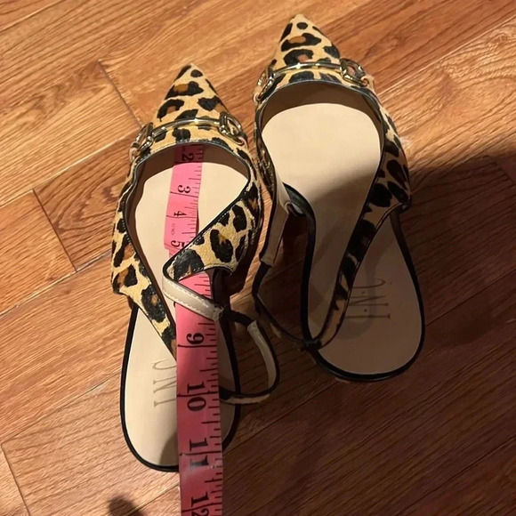 Macy’s INC Leopard Print Slingback Heels Sz 10 - Picture 8 of 16
